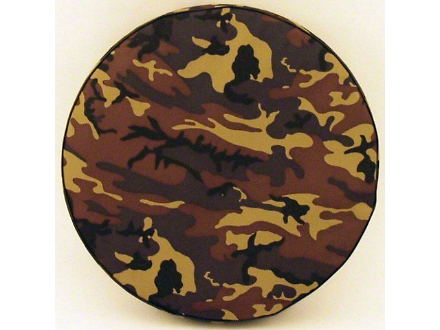 Spare Tire Cover with Camera Port; Camouflage (21-22 Bronco)