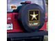U.S. Army Spare Tire Cover with Camera Port; Black (21-24 Bronco)