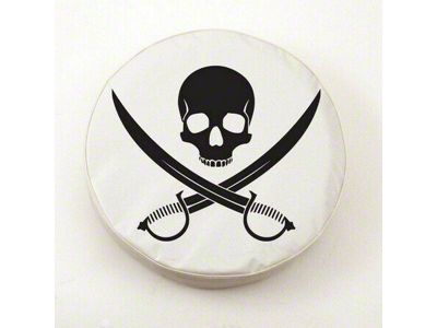 Jolly Roger Spare Tire Cover with Camera Port; White (21-24 Bronco)