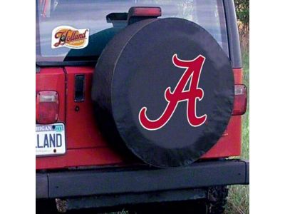 University of Alabama A Spare Tire Cover with Camera Port; Black (21-24 Bronco)