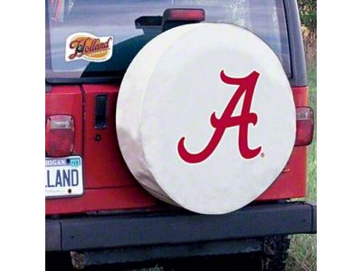 University of Alabama A Spare Tire Cover with Camera Port; White (21-24 Bronco)