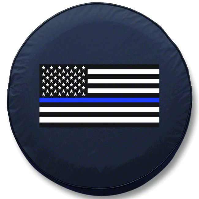 Bronco Back the Blue Spare Tire Cover with Camera Port (2123 Bronco) Free Shipping