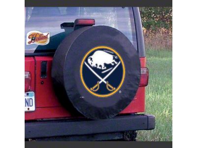 Buffalo Sabres Spare Tire Cover with Camera Port; Black (21-23 Bronco)