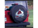 Colorado Avalanche Spare Tire Cover with Camera Port; Black (21-26 Bronco)