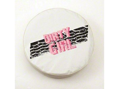 Dirty Girl Treads Spare Tire Cover with Camera Port; White (21-24 Bronco)