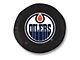 Edmonton Oilers Spare Tire Cover with Camera Port; Black (21-24 Bronco)