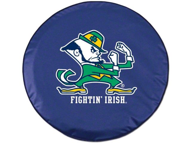Fighting Irish Notre Dame Spare Tire Cover with Camera Port; Navy (21-24 Bronco)