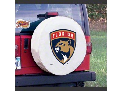 Florida Panthers Spare Tire Cover with Camera Port; White (21-24 Bronco)