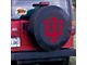 Indiana University Spare Tire Cover with Camera Port; Black (21-24 Bronco)