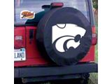 Kansas State University Spare Tire Cover with Camera Port; Black (21-26 Bronco)