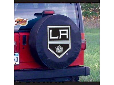 Los Angeles Kings Spare Tire Cover with Camera Port; Black (21-24 Bronco)