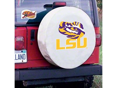 Louisiana State University Spare Tire Cover with Camera Port; White (21-24 Bronco)