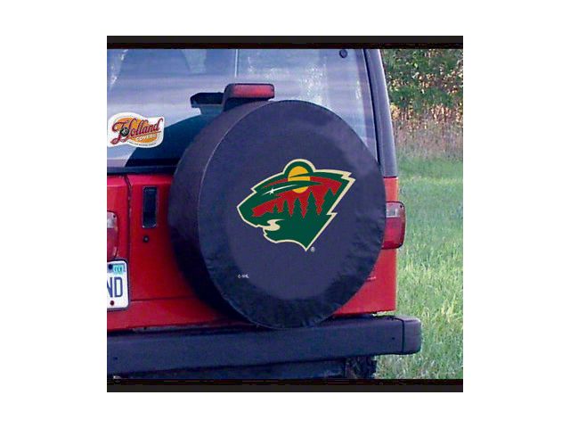 Minnesota Wild Spare Tire Cover with Camera Port; Black (21-24 Bronco)