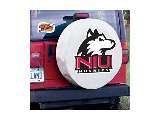 Northern Illinois University Spare Tire Cover with Camera Port; White (21-24 Bronco)