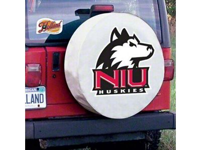 Northern Illinois University Spare Tire Cover with Camera Port; White (21-24 Bronco)