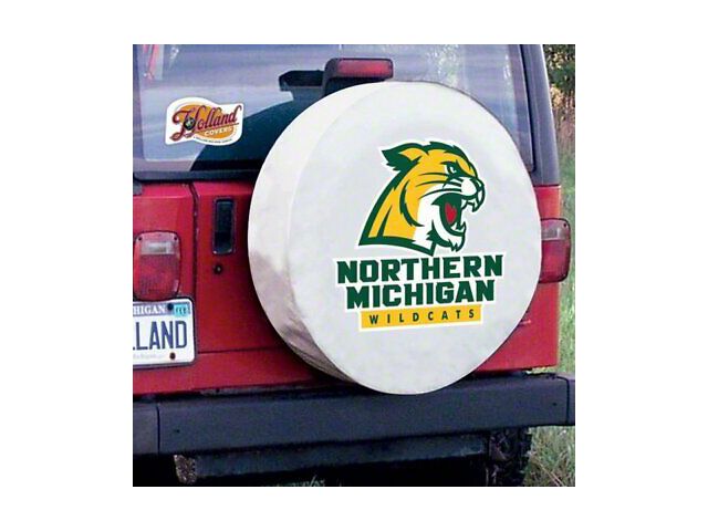 Northern Michigan University Spare Tire Cover with Camera Port; White (21-24 Bronco)