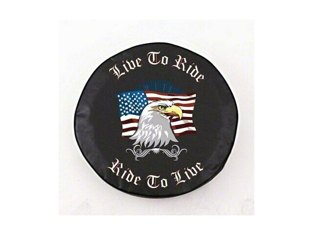 Ride to Live, Live to Ride Spare Tire Cover with Camera Port (21-24 Bronco)