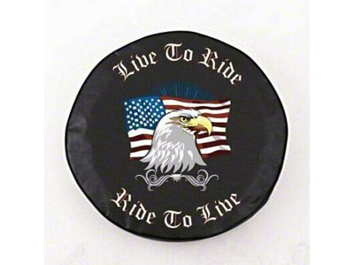 Ride to Live, Live to Ride Spare Tire Cover with Camera Port (21-23 Bronco)