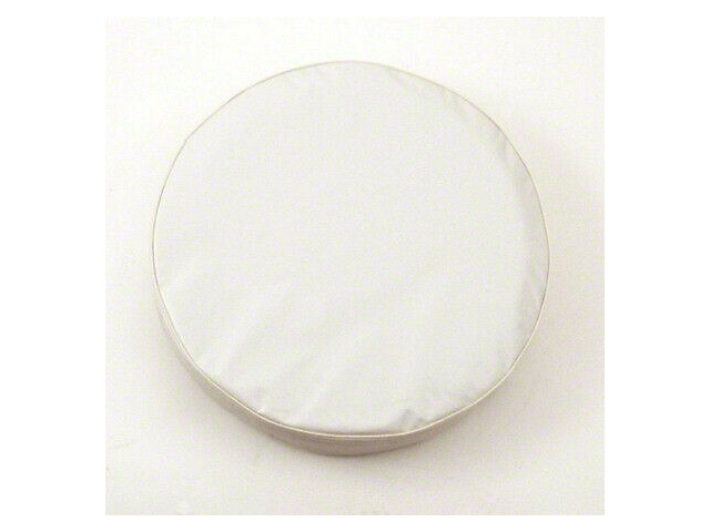 Spare Tire Cover with Camera Port; Solid White (21-23 Bronco)