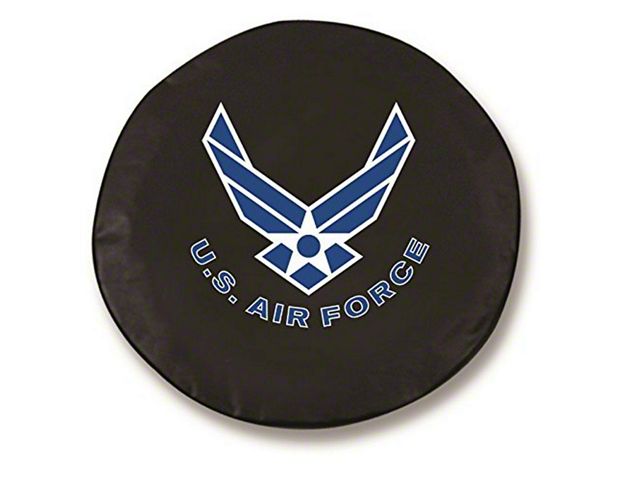 U.S. Air Force Spare Tire Cover with Camera Port; Black (21-24 Bronco)