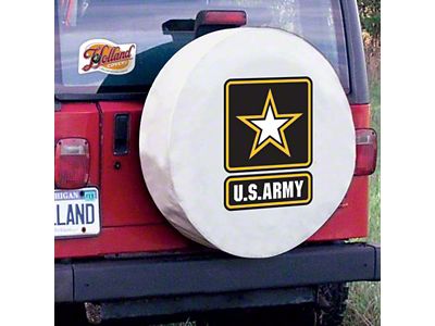 U.S. Army Spare Tire Cover with Camera Port; White (21-24 Bronco)
