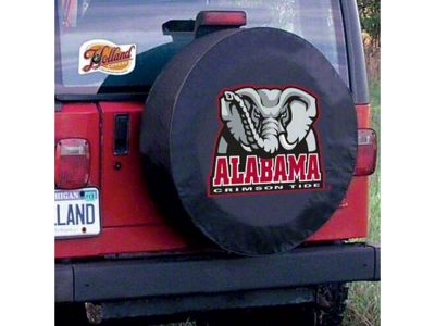 University of Alabama Elephant Spare Tire Cover with Camera Port; Black (21-24 Bronco)