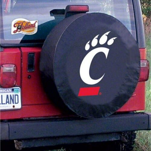 University of Cincinnati Spare Tire Cover with Camera Port; Black (21-23 Bronco)