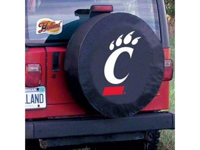University of Cincinnati Spare Tire Cover with Camera Port; Black (21-24 Bronco)
