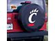 University of Cincinnati Spare Tire Cover with Camera Port; Black (21-24 Bronco)