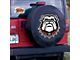 University of Georgia Bull Dog Spare Tire Cover with Camera Port; Black (21-24 Bronco)