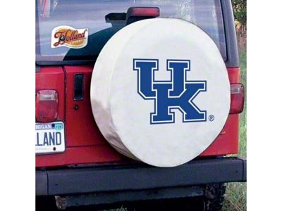 University of Kentucky UK Spare Tire Cover with Camera Port; White (21-24 Bronco)