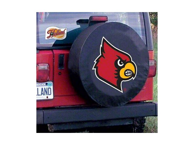 University of Louisville Spare Tire Cover with Camera Port; Black (21-24 Bronco)