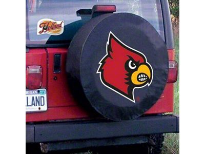 University of Louisville Spare Tire Cover with Camera Port; Black (21-24 Bronco)