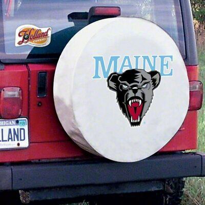 Bronco University of Maine Spare Tire Cover with Camera Port; White (21-23  Bronco) Free Shipping