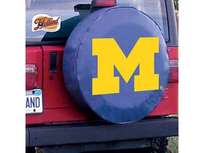University of Michigan Spare Tire Cover with Camera Port; Navy (21-24 Bronco)