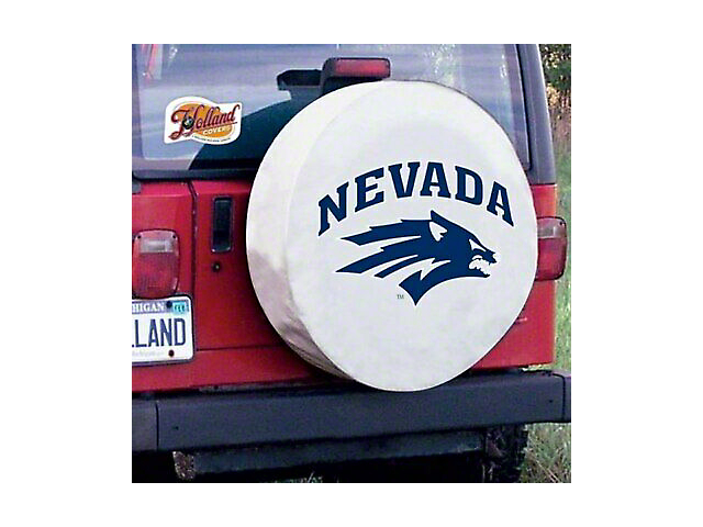 University of Nevada Spare Tire Cover with Camera Port; White (21-23 Bronco)