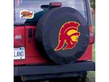 University of Southern California Spare Tire Cover with Camera Port; Black (21-26 Bronco)