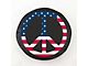 USA Peace Style 1 Spare Tire Cover with Camera Port; Black (21-24 Bronco)