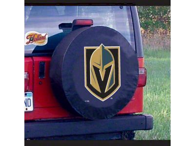 Vegas Golden Knights Spare Tire Cover with Camera Port; Black (21-24 Bronco)