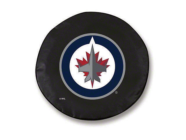 Winnipeg Jets Spare Tire Cover with Camera Port; Black (21-23 Bronco)