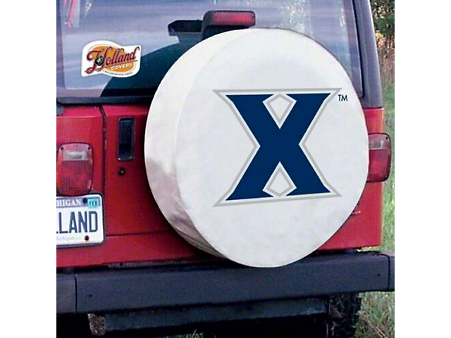 Xavier University Spare Tire Cover with Camera Port; White (21-23 Bronco)