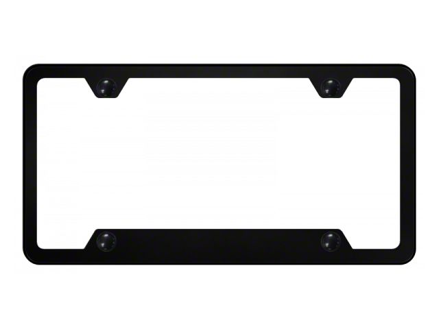 Blank Cut-Out 4-Hole License Plate Frame (Universal; Some Adaptation May Be Required)