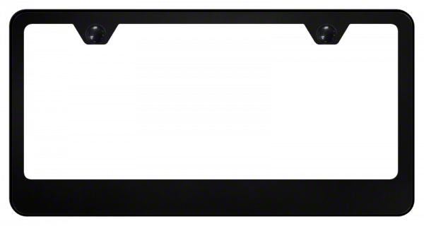 Bronco 2-Hole Wide Bottom License Plate Frame; Black Powder-Coated ...