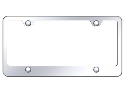 4-Hole Wide Bottom License Plate Frame (Universal; Some Adaptation May Be Required)