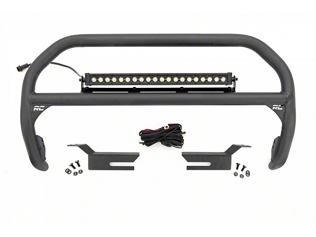 Rough Country Nudge Bar with 20-Inch Black Series White DRL LED Light Bar (21-23 Bronco)