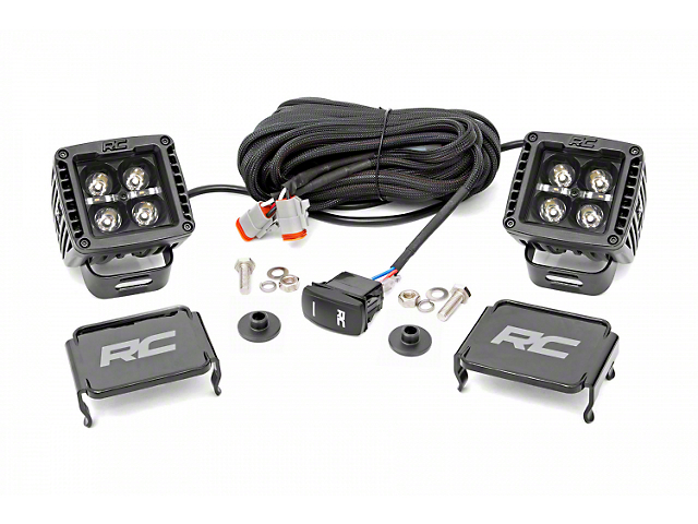 Rough Country Black Series Amber DRL LED Ditch Lights (21-23 Bronco)