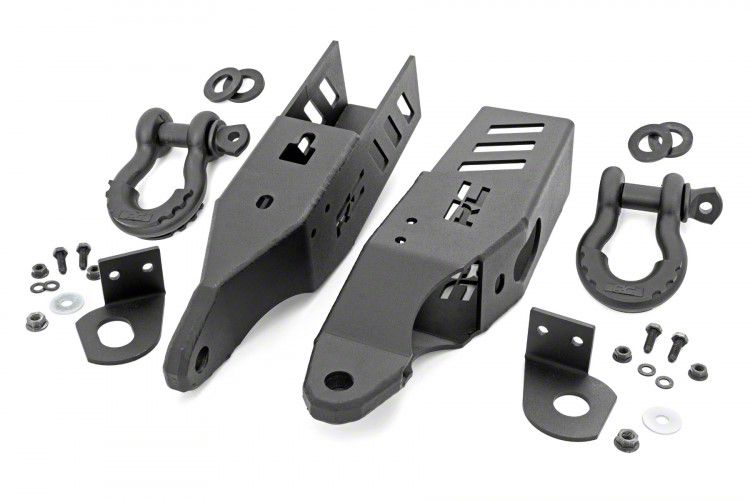 Rough Country Bronco Tow Hook Mounting Brackets with DRing Shackles RS172 (2124 Bronco) Free