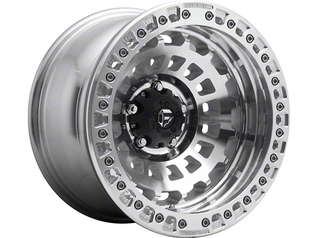 Fuel Wheels Zephyr Beadlock Gloss Machined 6-Lug Wheel; 17x9; -15mm Offset (14-18 Silverado 1500)