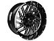 Falcon Wheels F2 Series Glossy Black with Diamond Milling 6-Lug Wheel; 20x10; -24mm Offset (16-23 Tacoma)