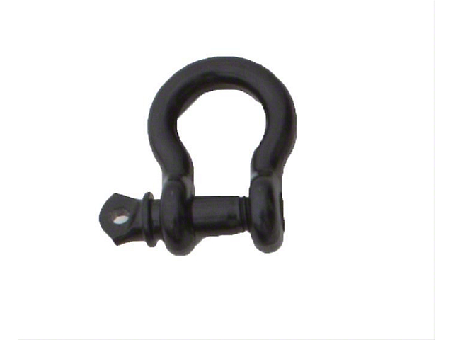 1/2-Inch Recovery D-Ring; Black